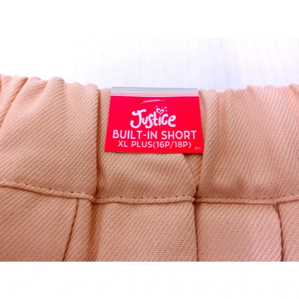 Justice Girls‎ Tan/ Mocha Pleated Wrap Skort School Uniform Size XL Plus /#26589